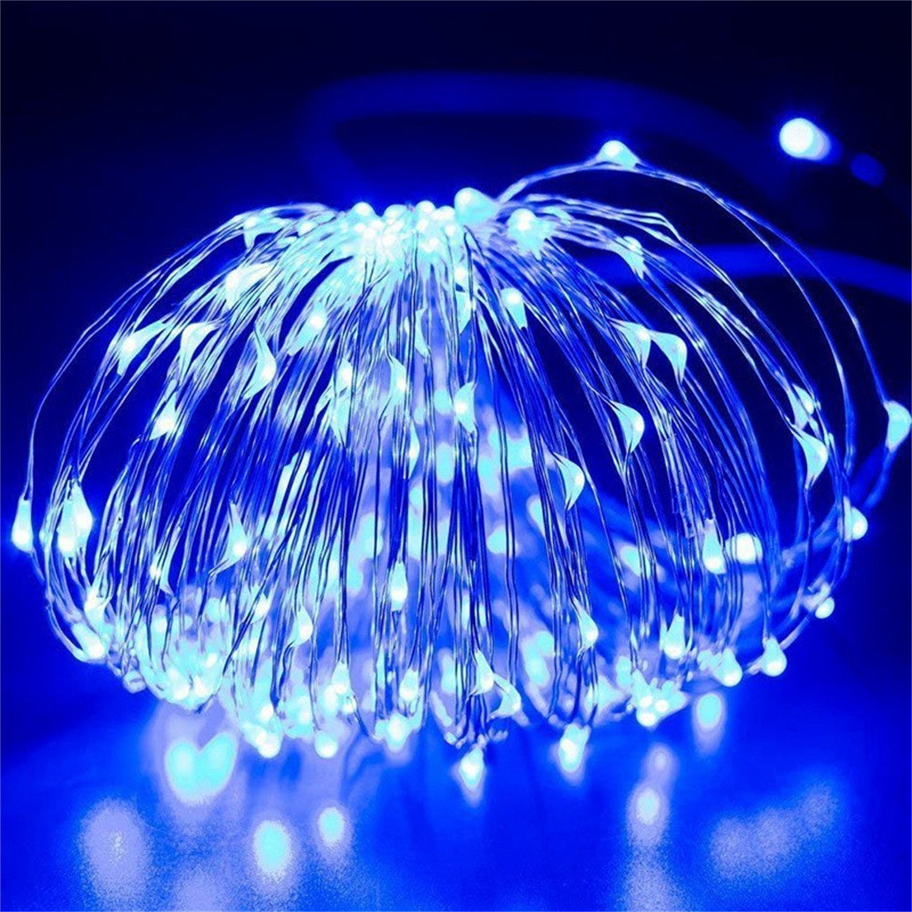 Outdoor waterproof LED solar copper wire light string remote control string light courtyard atmosphere light Christmas decoration lights