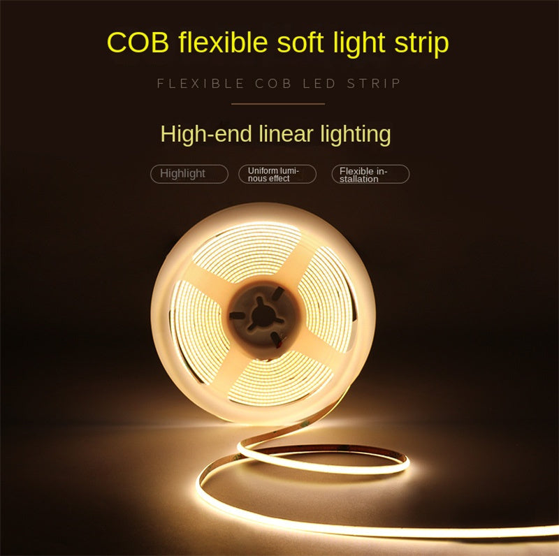 Bande LED COB ultra-mince de 4mm - sans clignotement CRI élevé