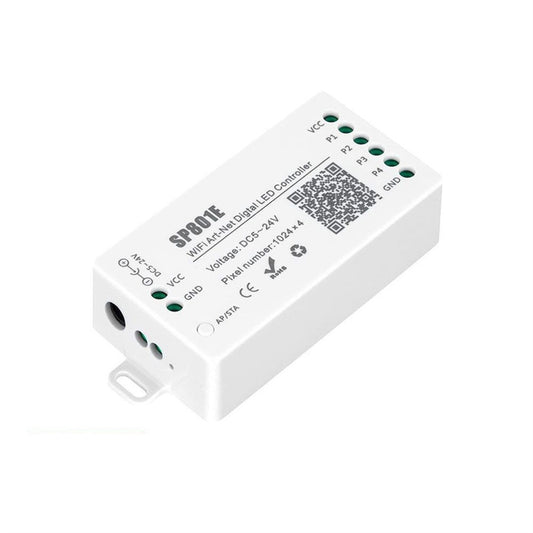 Smart RGBIC LED Controller – Dual Mode Bluetooth & WiFi, Custom Dynamic Effects for Addressable LED Fixtures