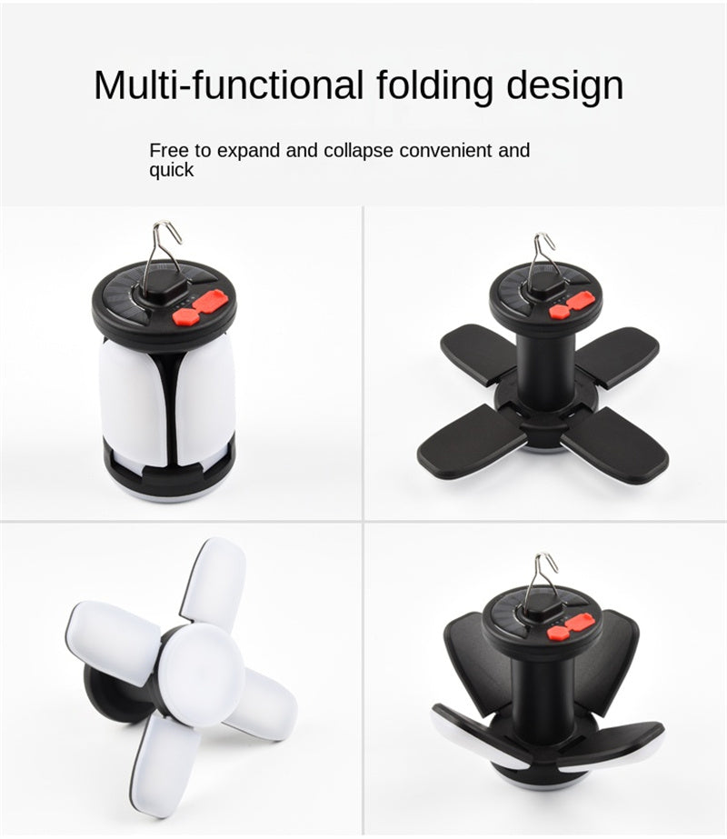New Arrival Sun-Powered Tent Lamp Camping Lamp Household Solar Charging Lamp Emergency Lighting for Outdoor Adventures
