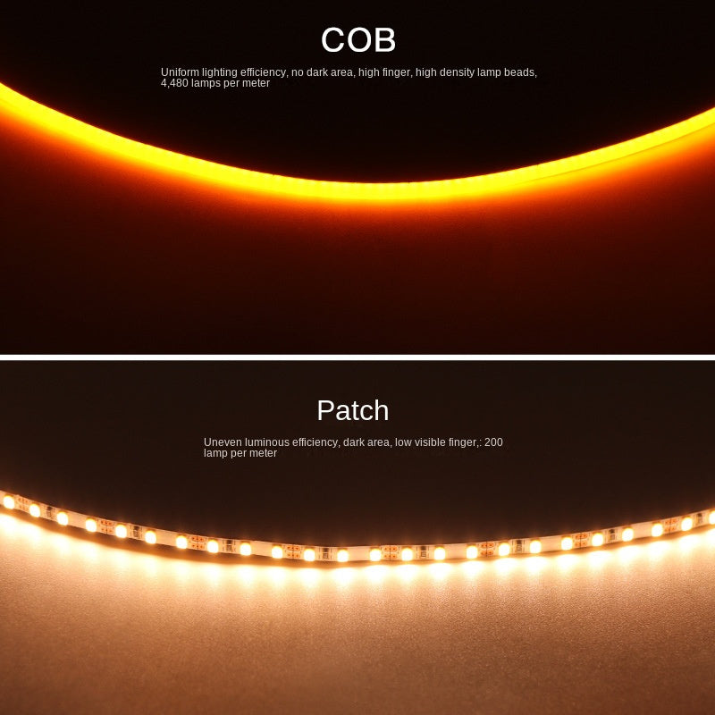 Ultra Slim RGB COB LED Strip Light – 2.7mm Width, 3.7V Super Bright Adhesive Light Strip, High CRI Ambient Lighting for DIY Decor