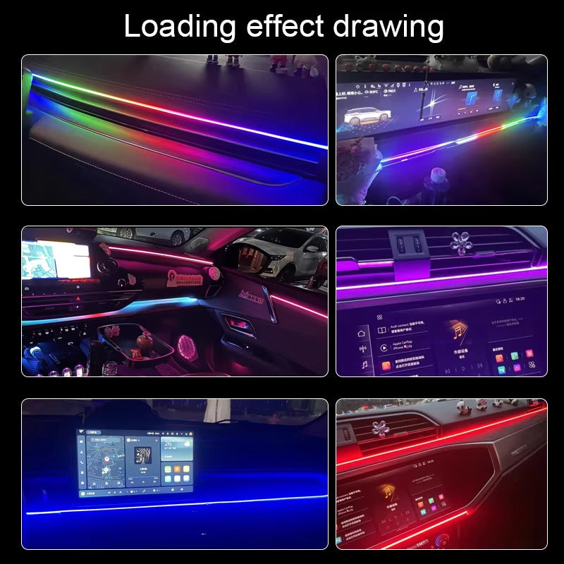 Kit de luces ambientales inalámbricas de acrílico Symphony - Iluminación interior envolvente de 64 colores, control por aplicación y sincronización de luces para los pies