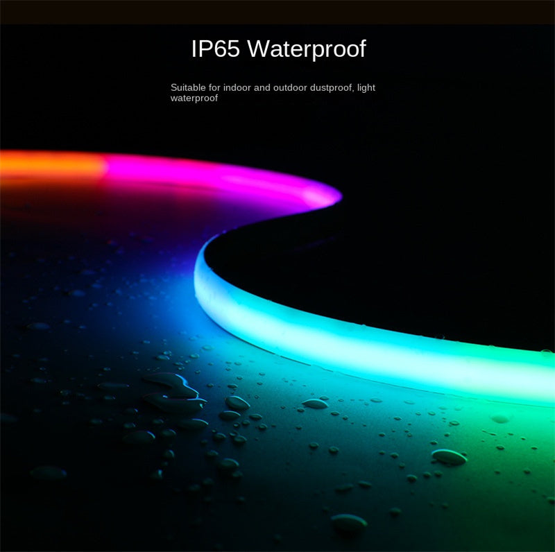15mm 5-in-1 RGB+CCT Neon LED Strip Light – Flowing, Chasing, and Color-Tunable Magic 🌈