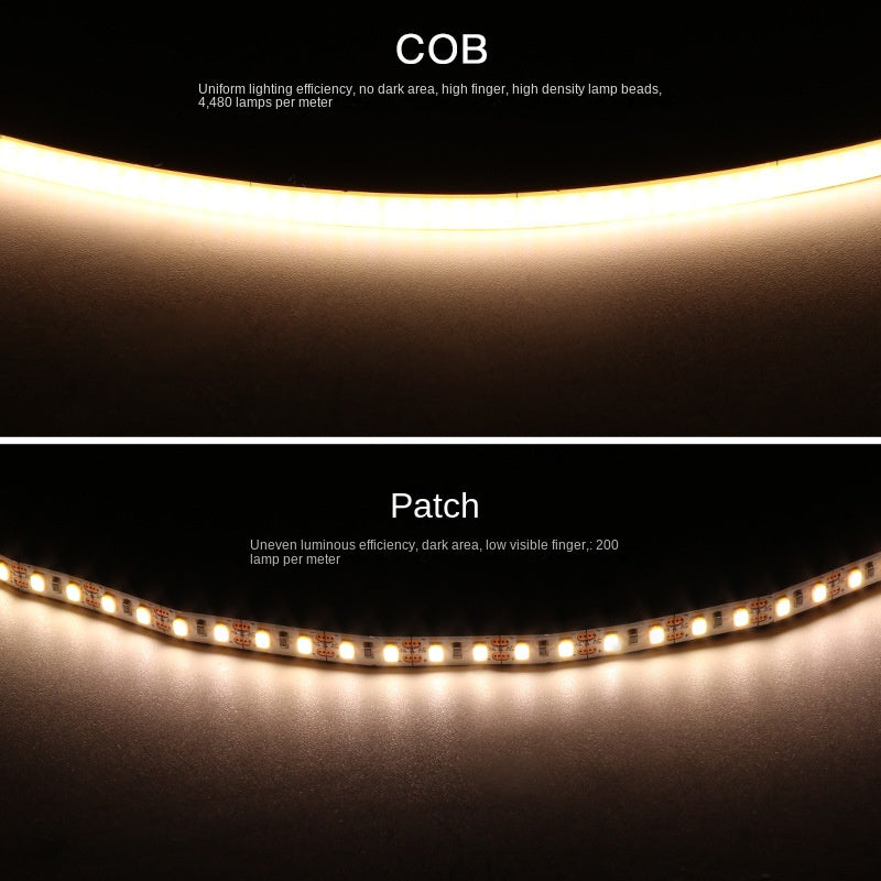 Bande LED COB ultra-mince de 4mm - sans clignotement CRI élevé