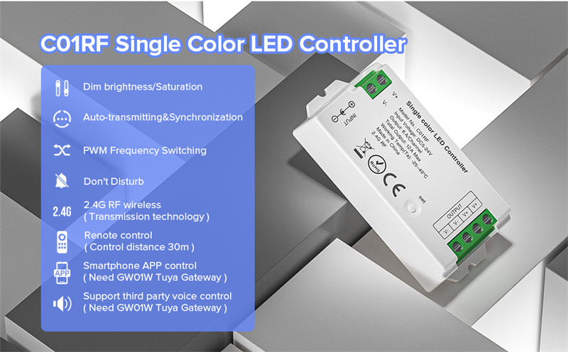 2.4G Wireless LED Dimmer Controller RGB/RGBWC Smart Group Control Touch Panel for Colorful LED Strip Lights