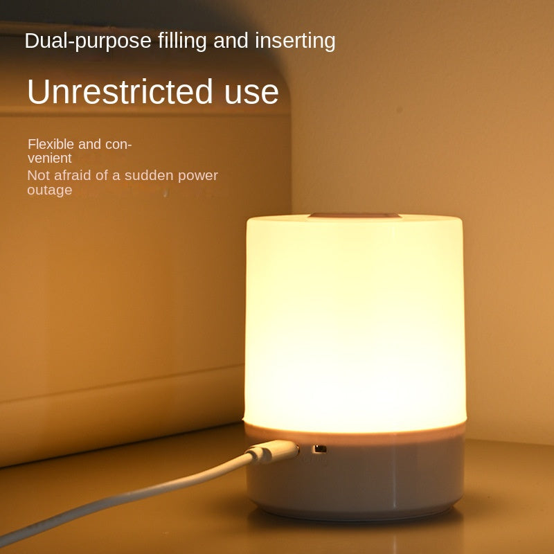 Rechargeable Touch Control Bedside Lamp Night Light for Nursery, Baby Feeding, Bedroom Eye-Caring Soft Glow, Portable Sleep Aid for Infants & New Parents