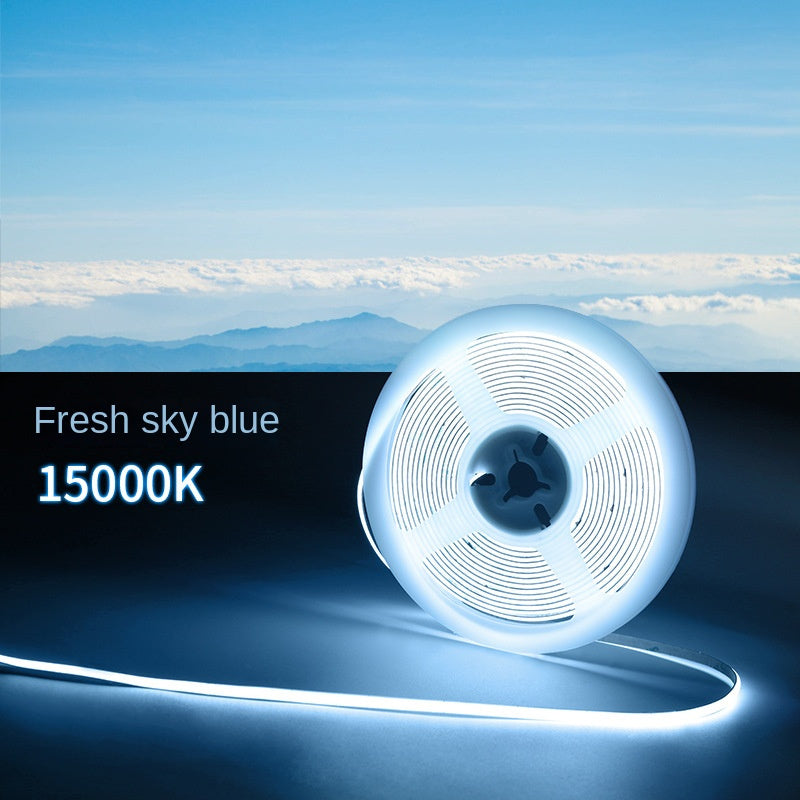 4mm Ultra-Narrow COB LED Strip – 15000K Cool Glow, Flicker-Free, Flexible Ambient Light