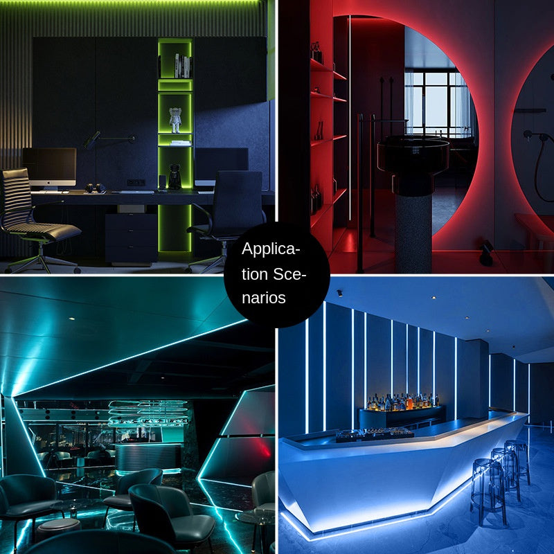 Ultra Slim RGB COB LED Strip Light – 2.7mm Width, 3.7V Super Bright Adhesive Light Strip, High CRI Ambient Lighting for DIY Decor