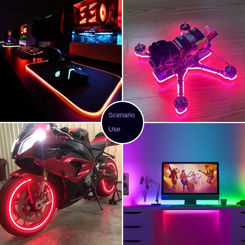 2.7mm Addressable COB RGB LED Strip – Ultra-Thin, 5V Programmable, Flowing Light Pixel Strip 🌟 Tiny in size, limitless in lighting creativity.