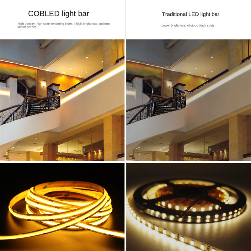 8mm Continuous COB LED Strip – High CRI, Flicker-Free, Ultra Bright & Flexible Linear Light 🌟 Professional-grade lighting in a slim, seamless, and easy-to-install form.