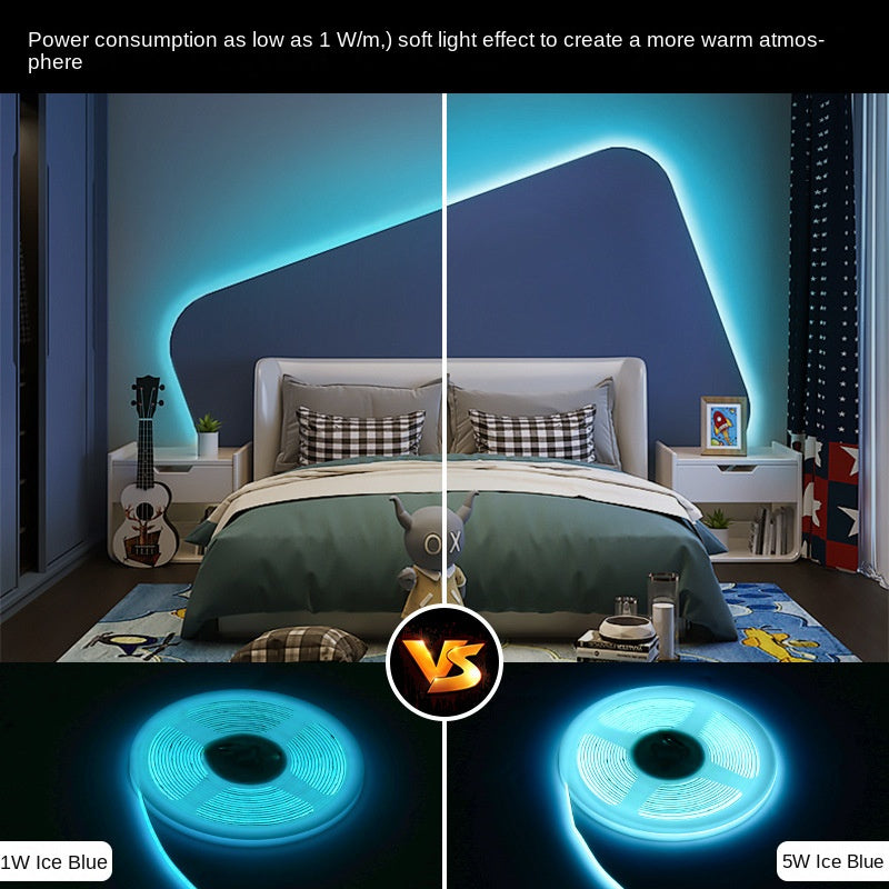 4mm COB LED Strip – Ultra-Low Power, 5V Battery-Operated, 1W/m DIY Lighting Solution 🔌 Designed for portable, USB, and low-power lighting projects