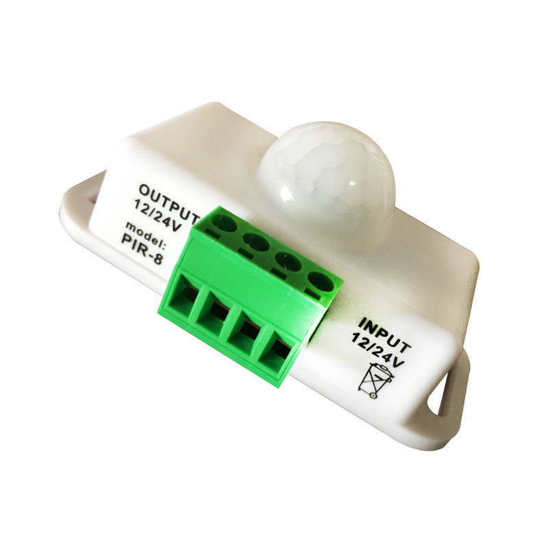 LED Motion Sensor Switch Controller – Infrared PIR Sensor for 12V/24V LED Strip Lights and Lamps