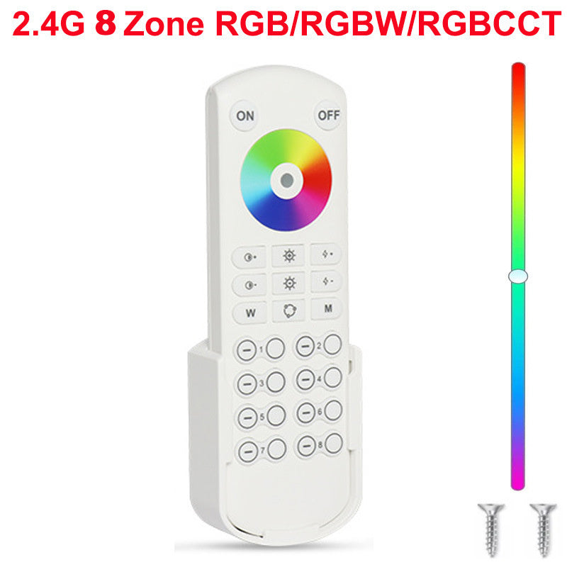 2.4G Wireless LED Dimmer Controller RGB/RGBWC Smart Group Control Touch Panel for Colorful LED Strip Lights
