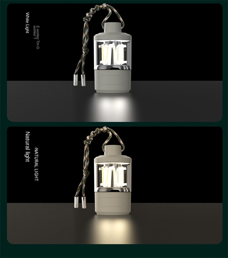 New Portable Table Lamp Multifunctional Rechargeable Lamp Vintage Mini Lamp Atmosphere Light Outdoor Powerbank Charger