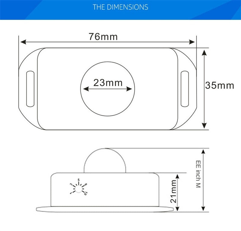 LED Motion Sensor Switch Controller – Infrared PIR Sensor for 12V/24V LED Strip Lights and Lamps