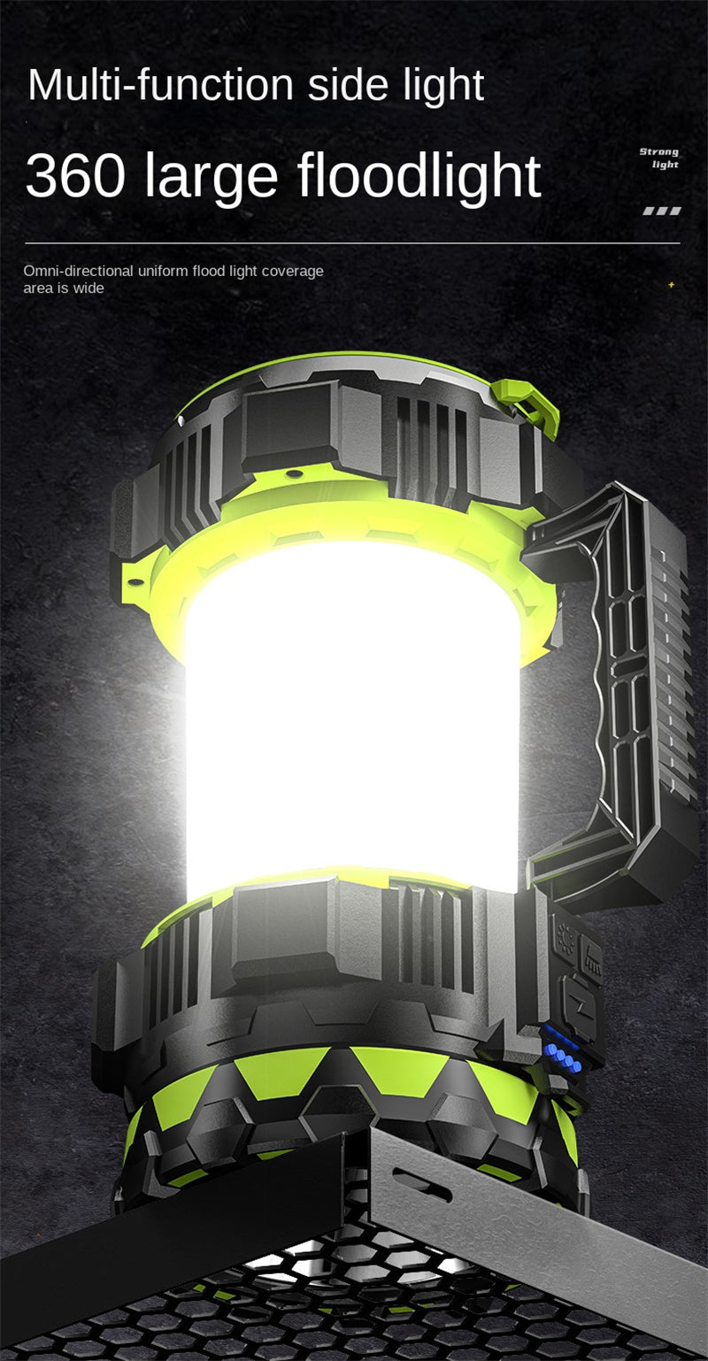 Rechargeable High-Power LED Spotlight – Long-Range Beam + Side Light for Outdoor, Emergency, and Camping Use 🔋 Ultra-bright. Ultra-reliable. Always ready