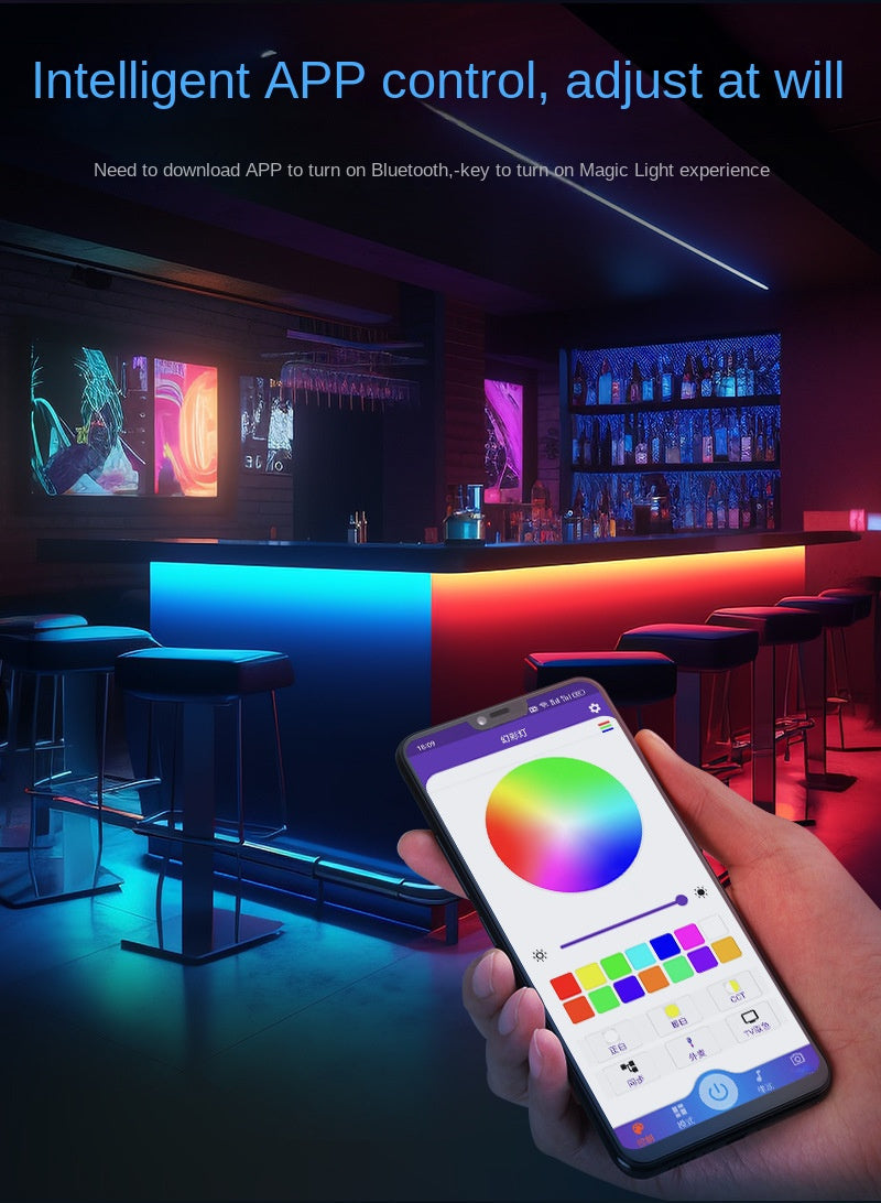 Bande LED COB RGB programmable 5mm - Effets de lumière en flux, IC intégré, adressable individuellement (basse tension 5V) 🌟 Créez des spectacles de lumière hypnotisants sous la forme la plus mince.