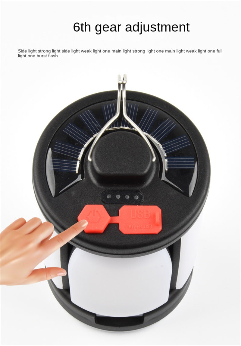 New Arrival Sun-Powered Tent Lamp Camping Lamp Household Solar Charging Lamp Emergency Lighting for Outdoor Adventures