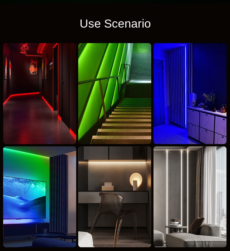 15mm 5-in-1 RGB+CCT Neon LED Strip Light – Flowing, Chasing, and Color-Tunable Magic 🌈