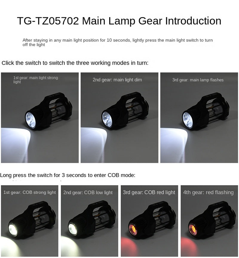 Upgraded Portable Camping Lantern - USB-C Rechargeable Waterproof Searchlight for Outdoor, Hiking, Emergencies & More