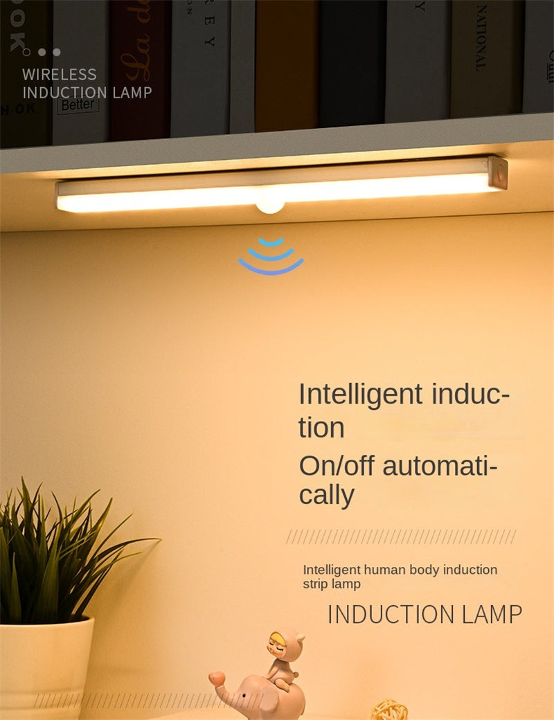 Smart Motion-Sensing LED Rechargeable Strip Light - Wireless Magnetic Adhesive Cabinet Wardrobe Lighting Bar