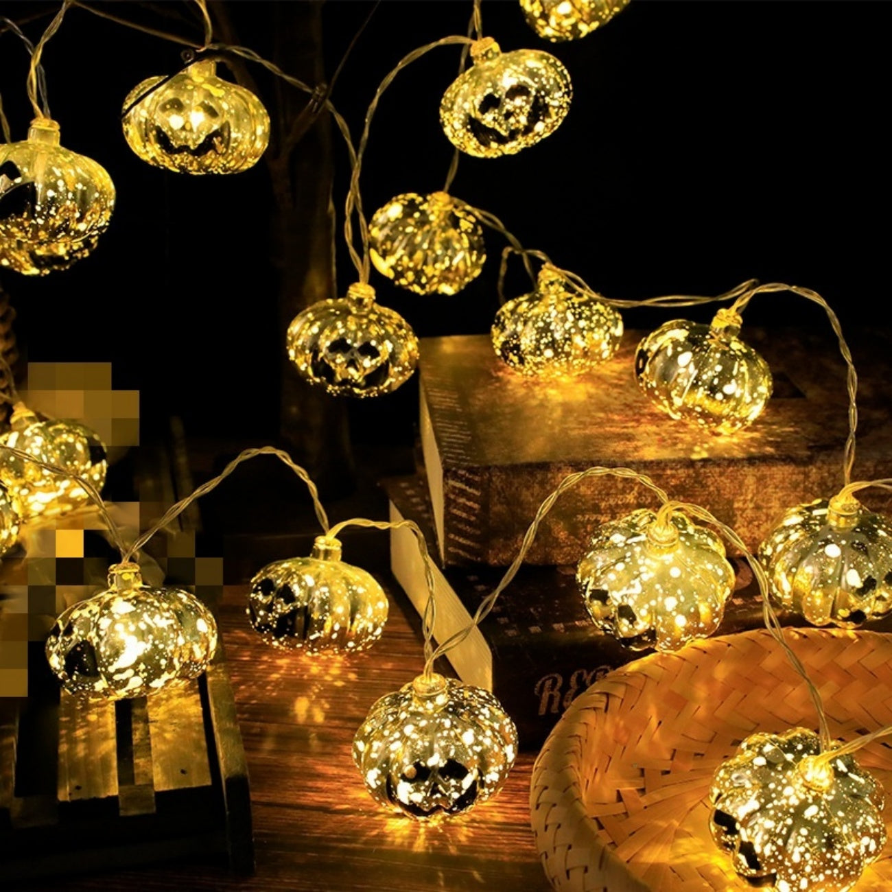 Halloween LED Lights Pumpkin Lantern Ghost Eyeball Fairy Light for Festival Party Decoration