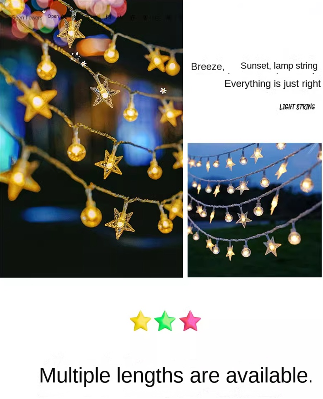 LED string lights out door frosted small white ball string light bulbs for festival party string light decoration floor lamp fairy string lights camp lights atmosphere light