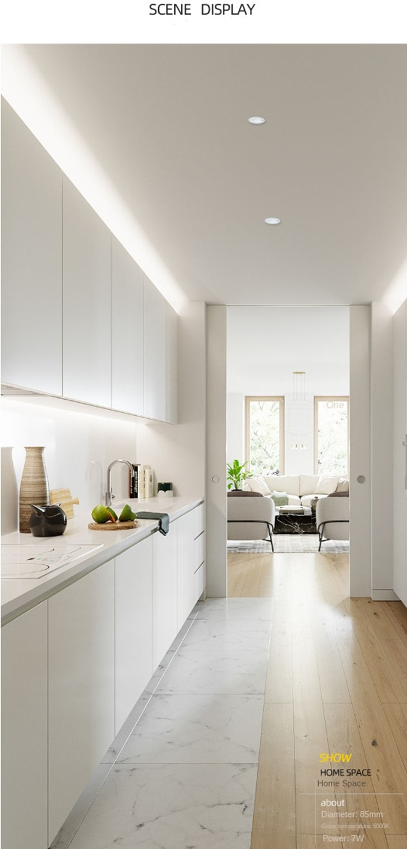 Human body sensing downlights led indoor downlights ceiling anti glare narrow frame embedded photo sensitive LED bulb for staircase corridor recessed downlights