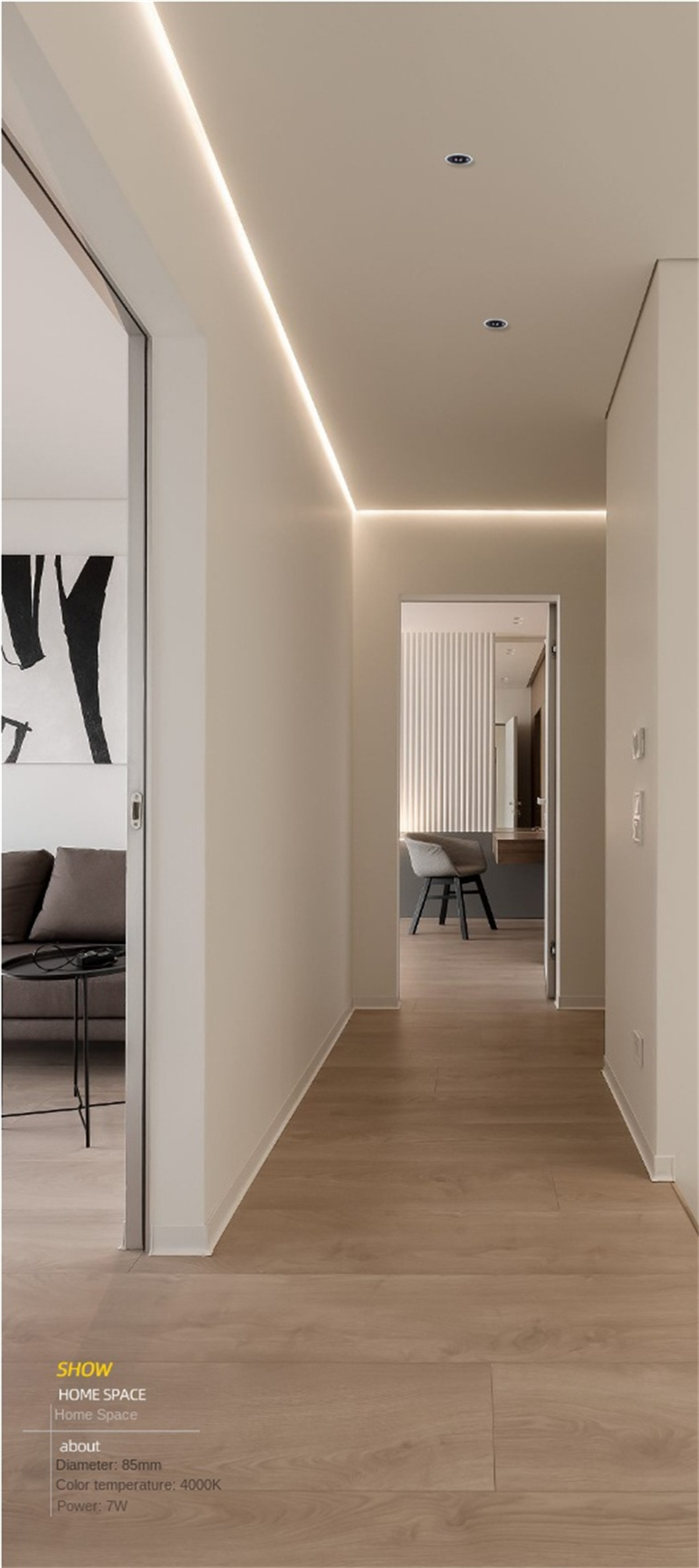 Human body sensing downlights led indoor downlights ceiling anti glare narrow frame embedded photo sensitive LED bulb for staircase corridor recessed downlights