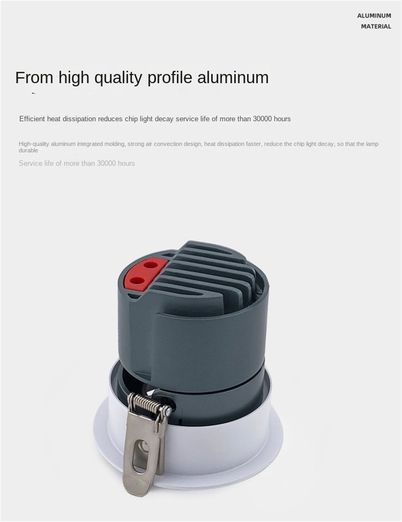 Full spectrum 98 eye protection anti-glare spotlight embedded small hill household narrow edge LED Wall cleaning spotlight three color intelligent dimming