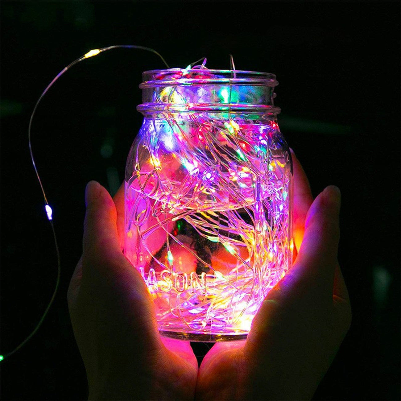 Outdoor waterproof LED solar copper wire light string remote control string light courtyard atmosphere light Christmas decoration lights