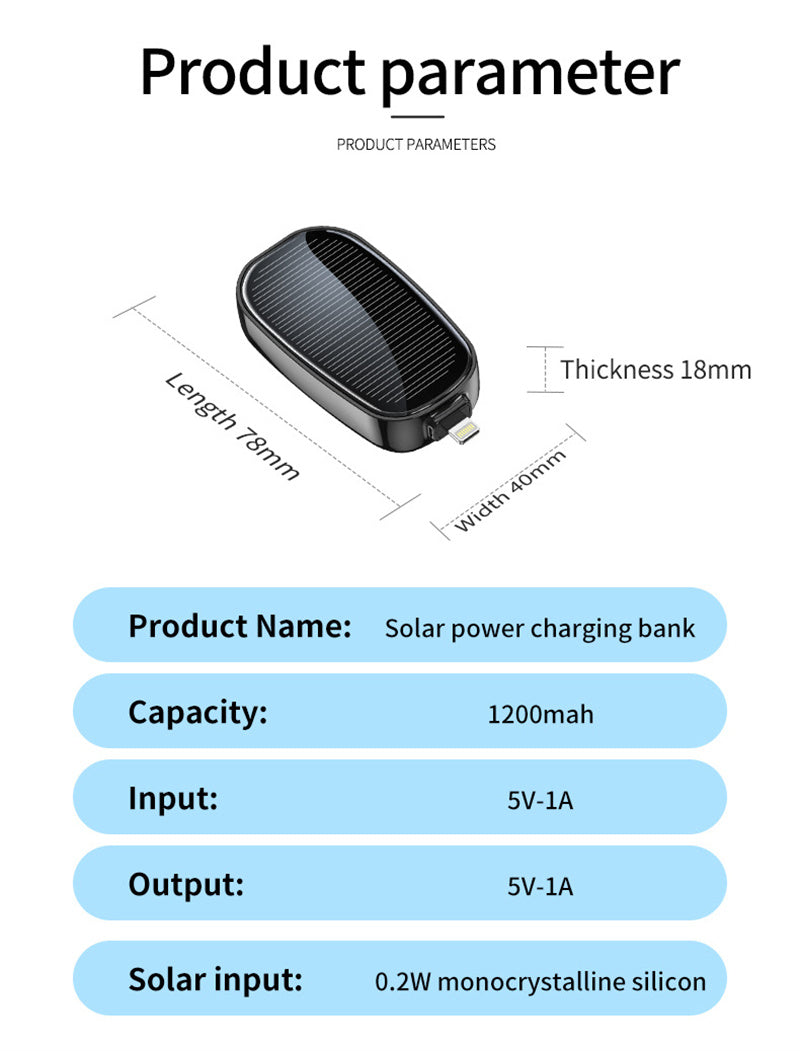 New mini emergency solar power bank built-in wireless power bank for outdoor travel use compact portable power source