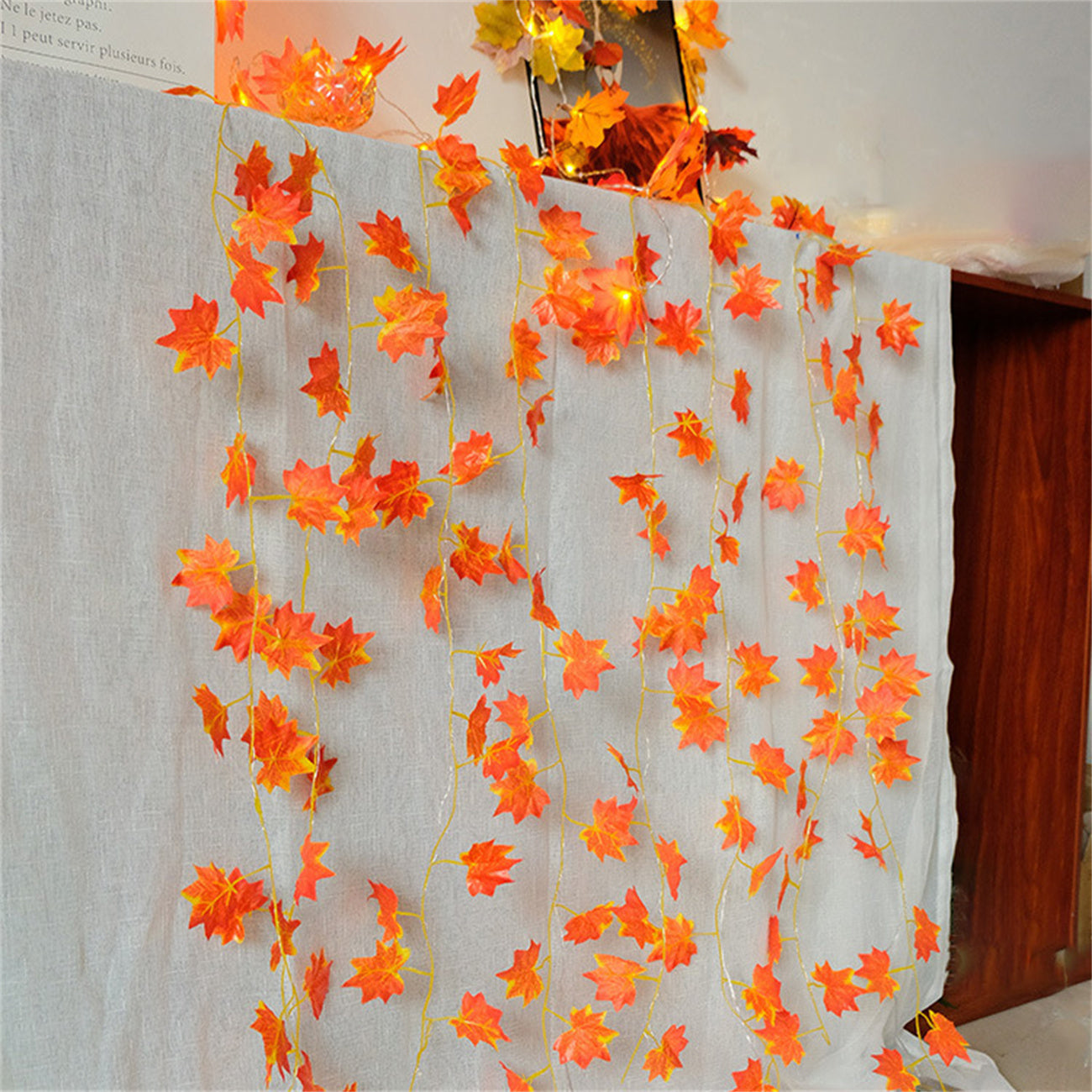 Solar light string LED vine light simulation ivy battery light string courtyard decoration color light copper wire light