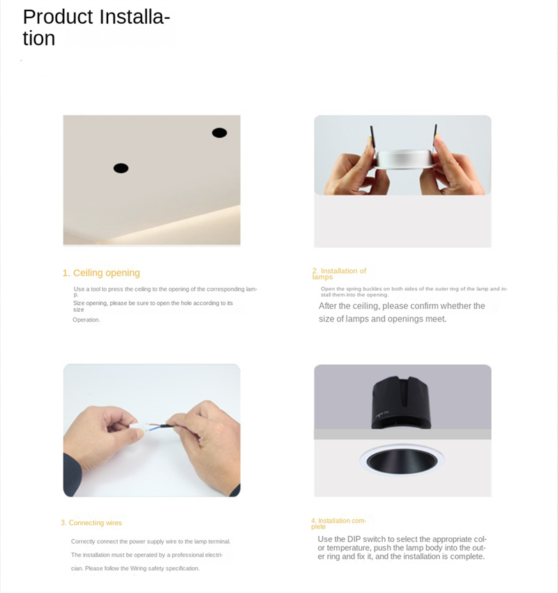 High-CRI Adjustable Recessed LED Spotlight – Multi CCT, Anti-Glare, Dimmable Indoor Downlight