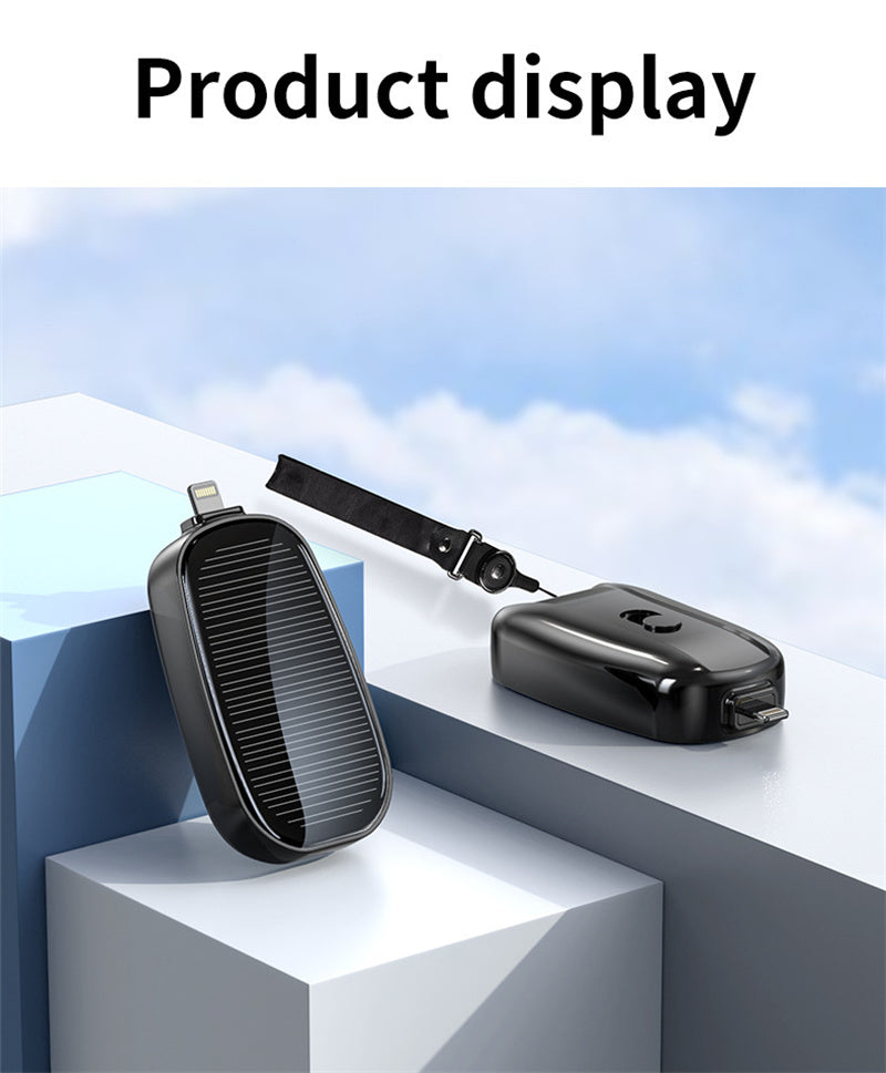 New mini emergency solar power bank built-in wireless power bank for outdoor travel use compact portable power source