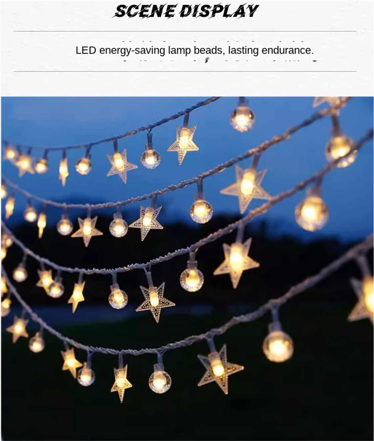 LED string lights out door frosted small white ball string light bulbs for festival party string light decoration floor lamp fairy string lights camp lights atmosphere light