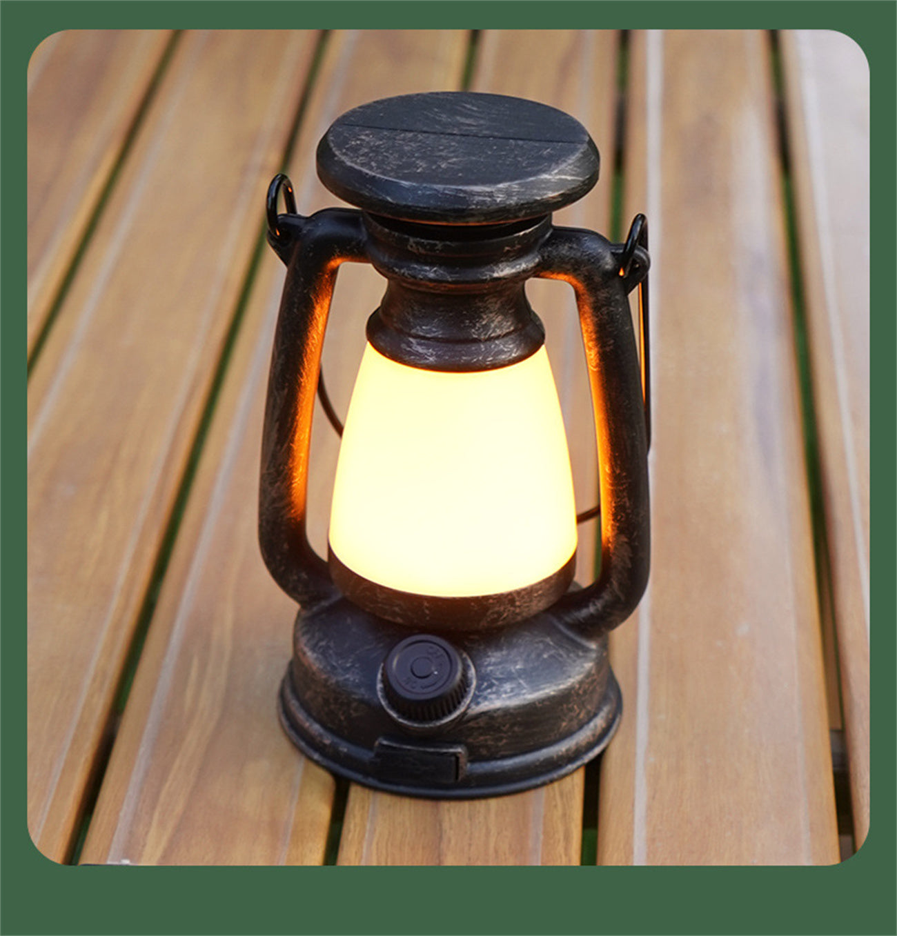 Solar Powered Camping Lantern LED Tent Light Emergency Flashlight Outdoor Camping Light Vintage Hurricane Lamp