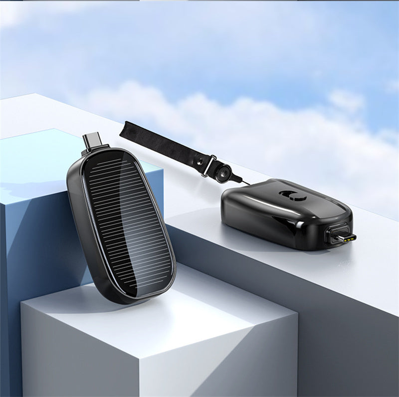 New mini emergency solar power bank built-in wireless power bank for outdoor travel use compact portable power source