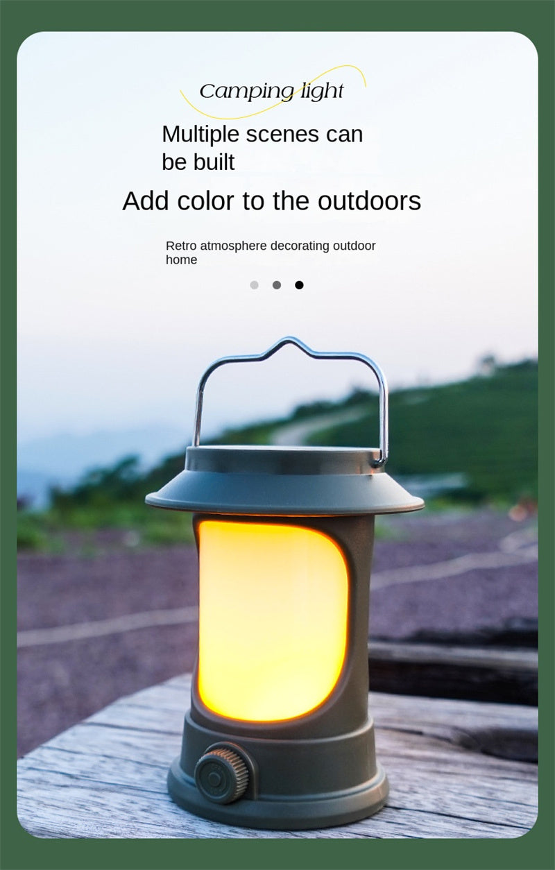 New Arrival Green Lantern Solar Camp Light Portable Rechargeable Lamp Table Lamp Solar Powered Vintage Lamp Multi-functional Portable Led Light