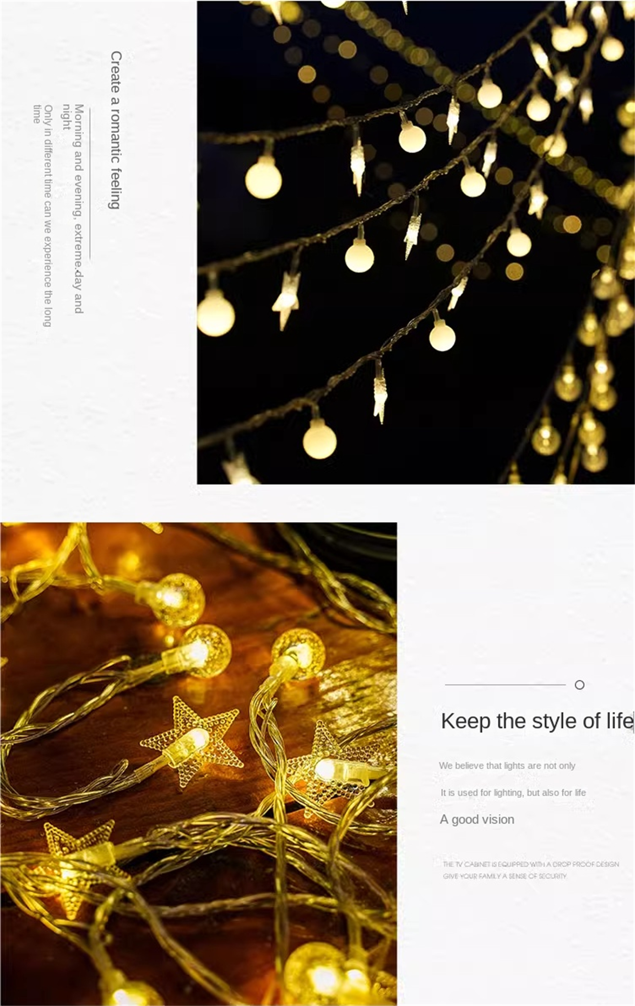LED string lights out door frosted small white ball string light bulbs for festival party string light decoration floor lamp fairy string lights camp lights atmosphere light