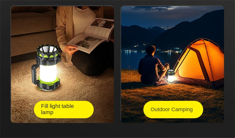 Rechargeable High-Power LED Spotlight – Long-Range Beam + Side Light for Outdoor, Emergency, and Camping Use 🔋 Ultra-bright. Ultra-reliable. Always ready