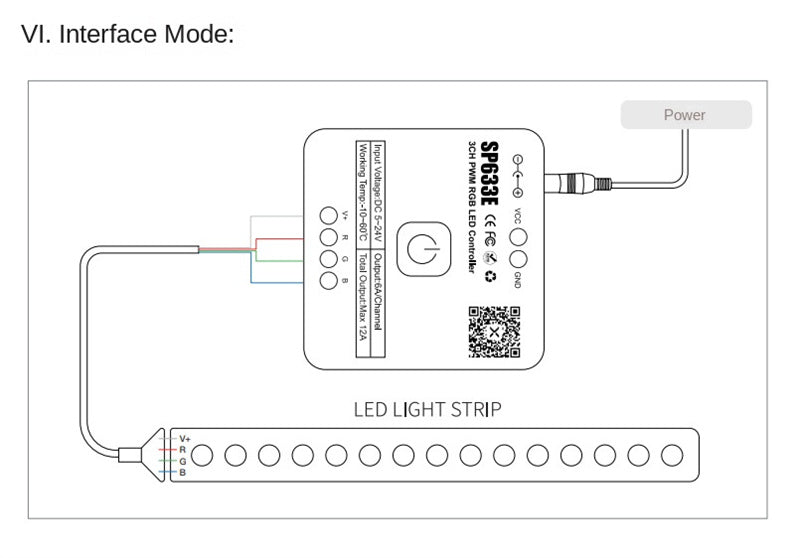 Smart Bluetooth RGB LED Controller – App-Controlled RGB Light Strip Dimmer for 5V/12V/24V