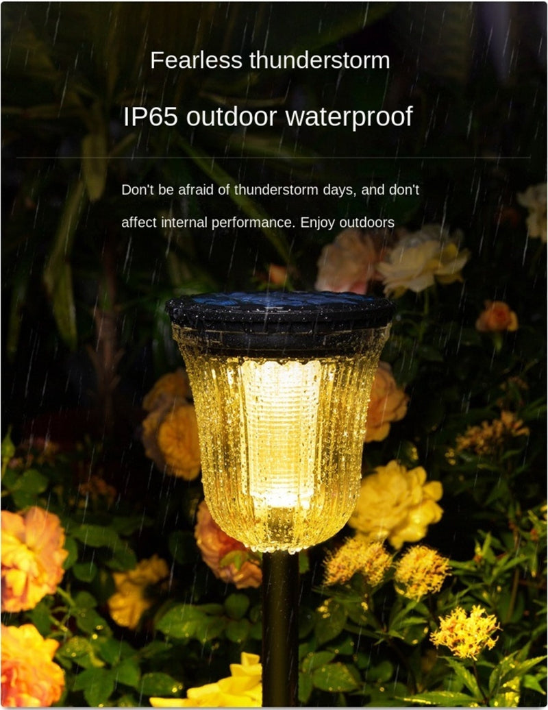 "Solar garden light warm and cool white options