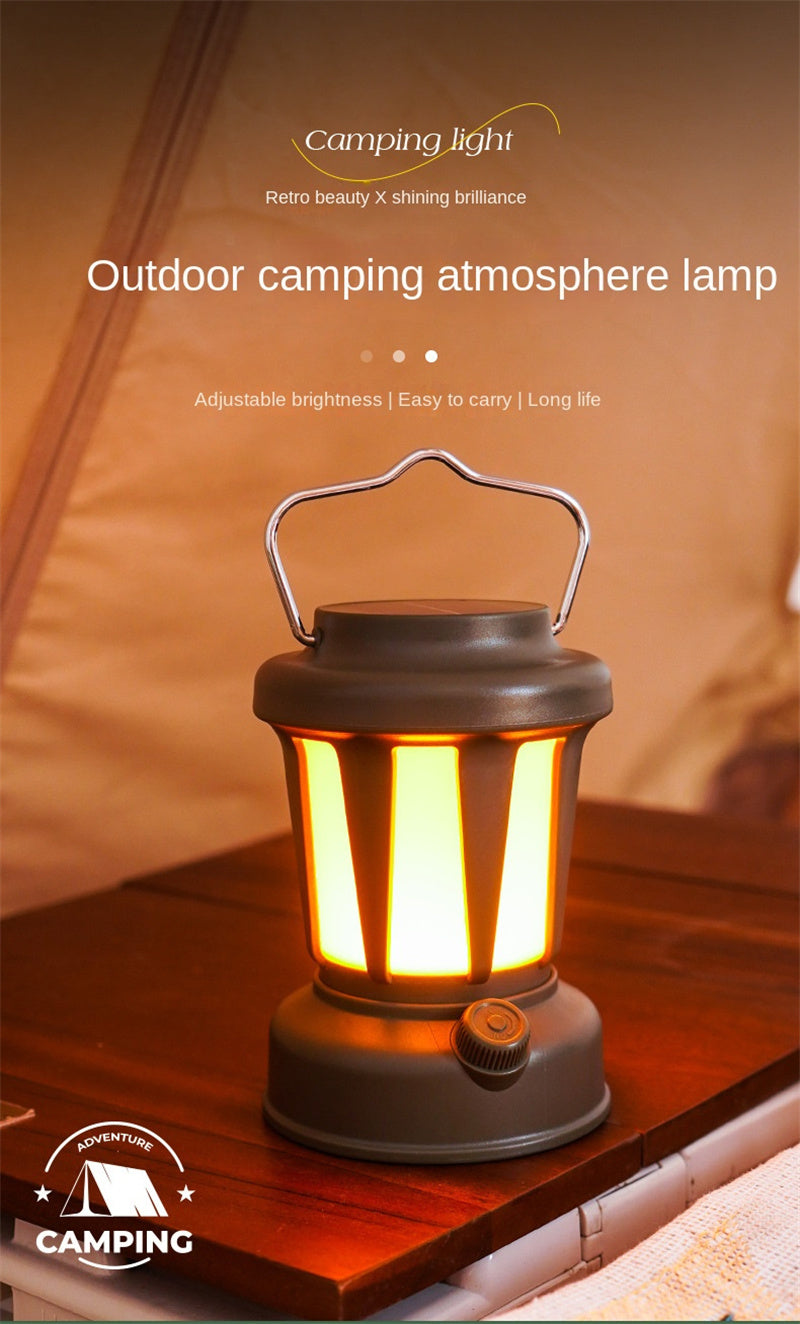 New Arrival Green Lantern Solar Camp Light Portable Rechargeable Lamp Table Lamp Solar Powered Vintage Lamp Multi-functional Portable Led Light