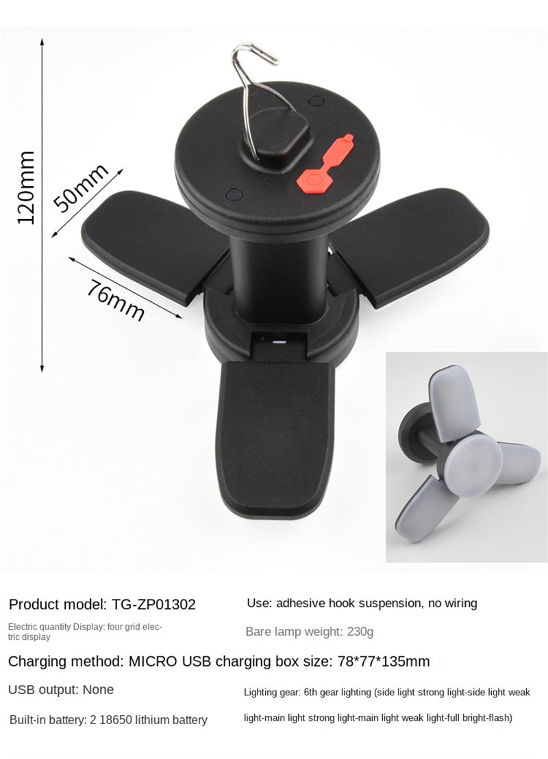New Arrival Sun-Powered Tent Lamp Camping Lamp Household Solar Charging Lamp Emergency Lighting for Outdoor Adventures