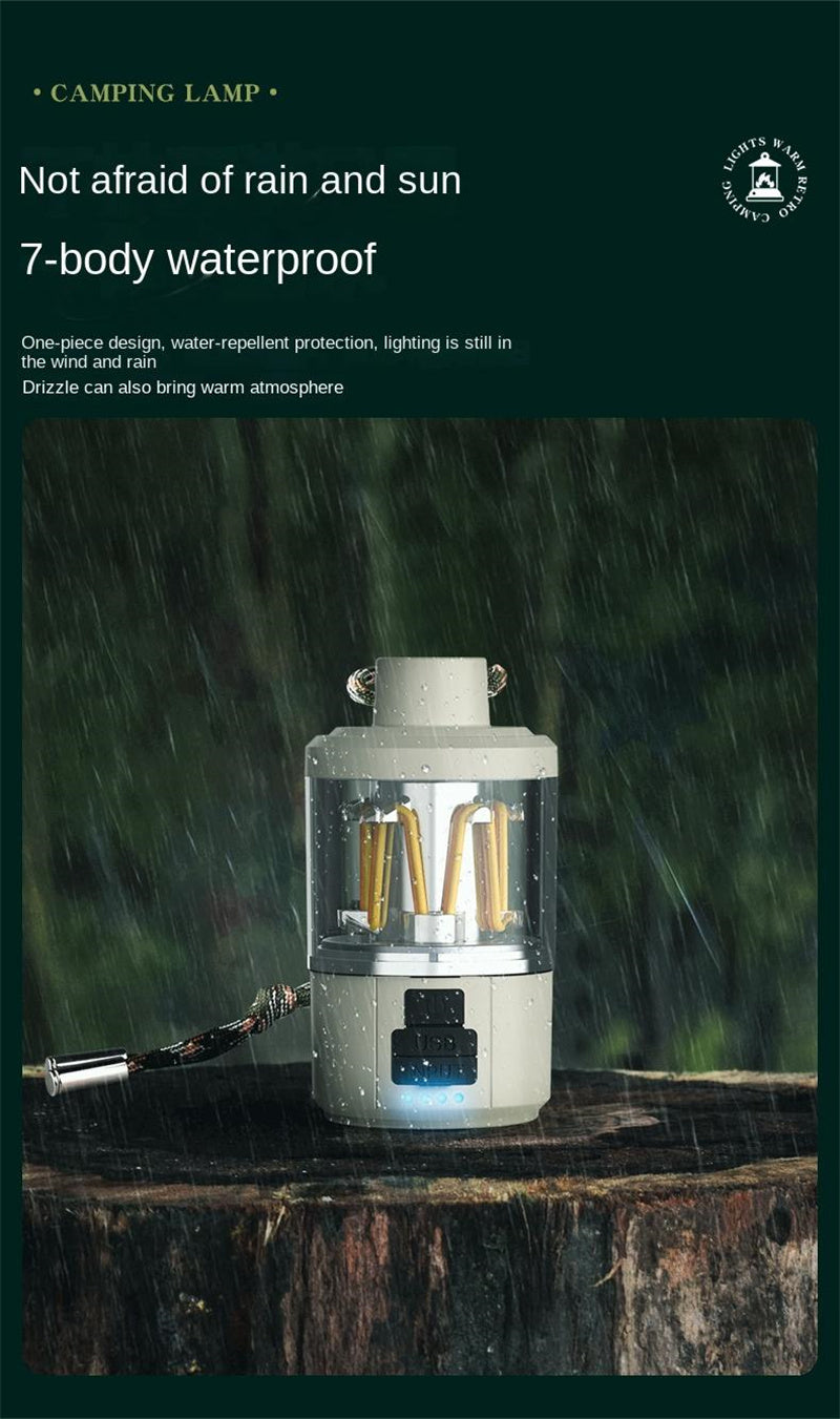 New Portable Table Lamp Multifunctional Rechargeable Lamp Vintage Mini Lamp Atmosphere Light Outdoor Powerbank Charger