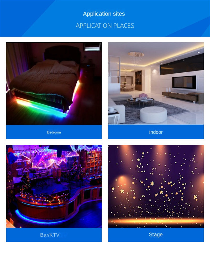 Smart RGBIC LED Controller – Dual Mode Bluetooth & WiFi, Custom Dynamic Effects for Addressable LED Fixtures