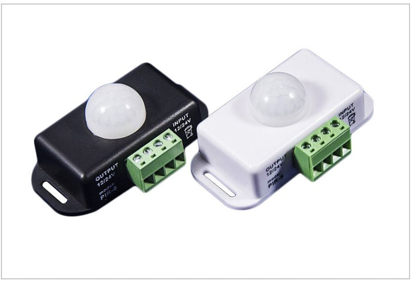 LED Motion Sensor Switch Controller – Infrared PIR Sensor for 12V/24V LED Strip Lights and Lamps