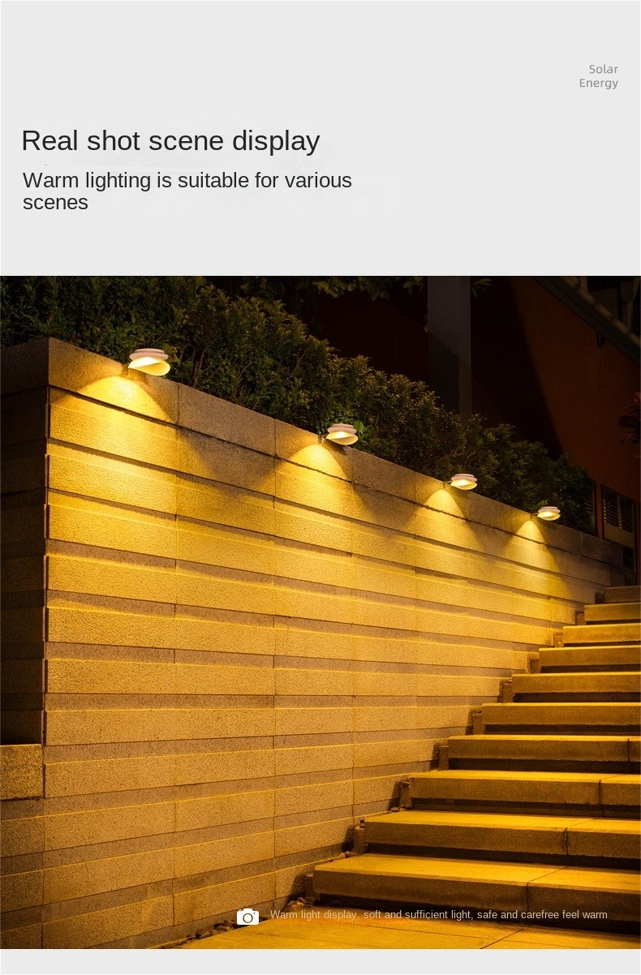 Solar Fence Light for Home Garden Outdoor Yard Decoration LED Outdoor Wall Lamp