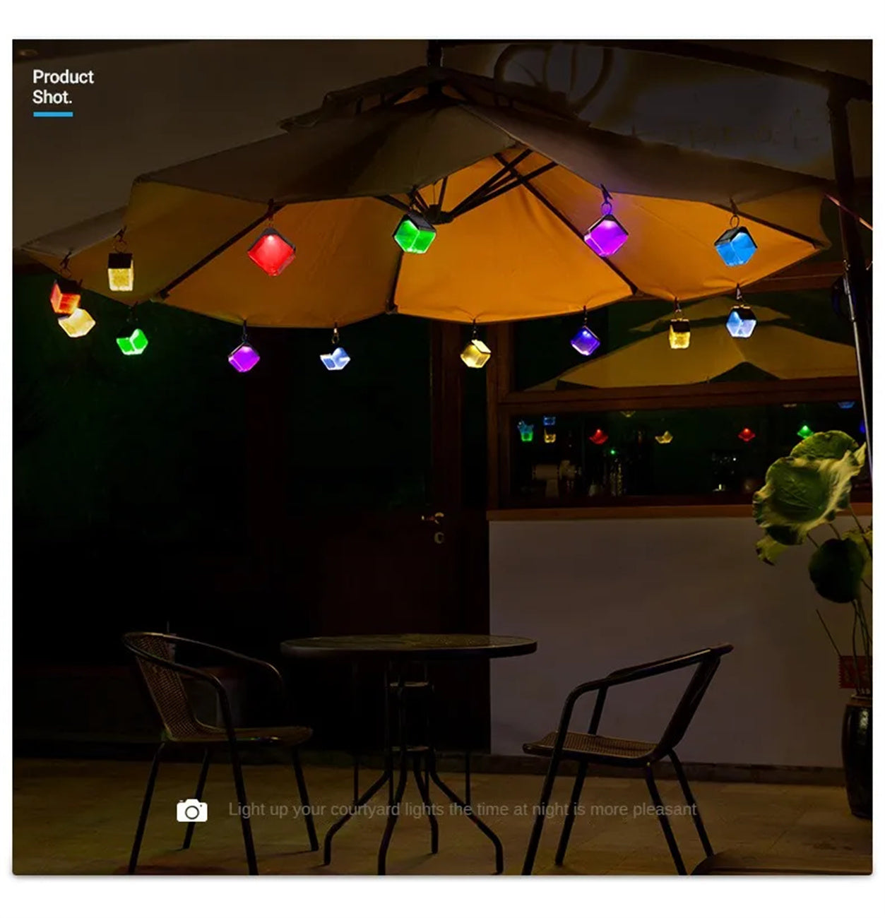 Solar Ice Brick Pendant Light Magical Eco-Glow for Gardens Nights Sustainable Style Outdoor Elegance